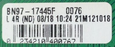 MAIN PARA SMART TV SAMSUNG 4K RESOLUCION (3840 X 2160) UHD / NUMERO DE PARTEBN94-16115X / BN41-02852A / BN9416115X / 16115X / BN97-17445F / PANEL CY-BT070HGSV4H / DISPLAY BN96-53610A / BN9653610A / MODELO UN70TU7000WXZA UD06 - Imagen 3